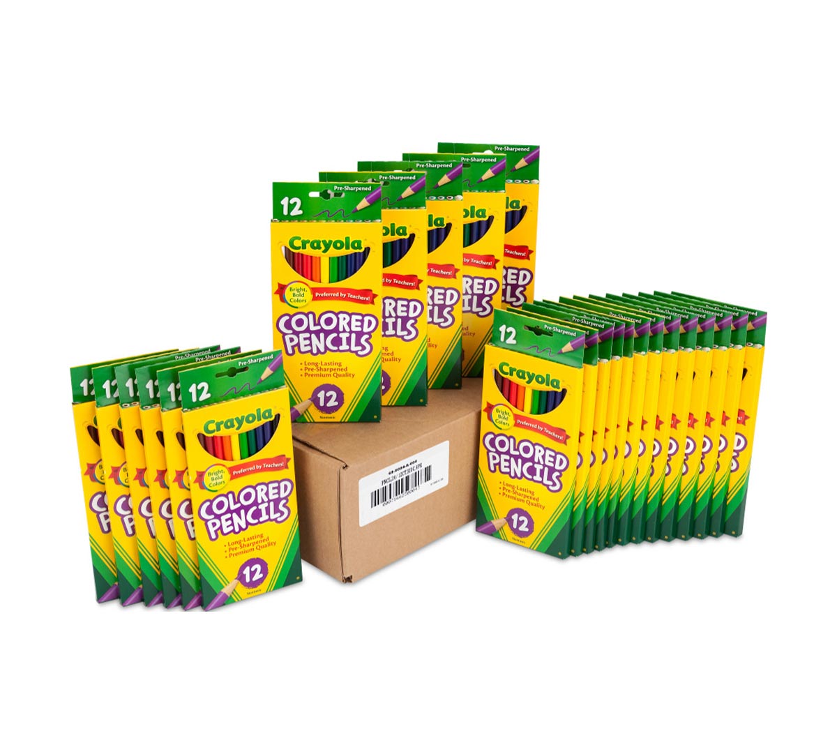 12 ct Long Colored Pencils, 24 boxes per case | Crayola