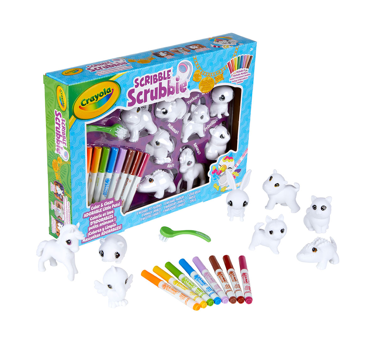 Download Scribble Scrubbie 8 Count Animal Toys | Crayola.com | Crayola