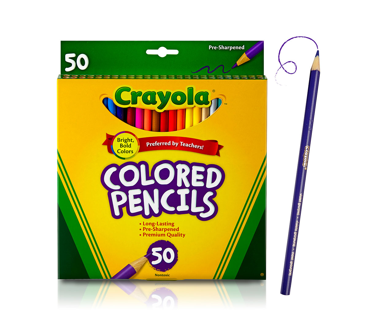 Adult and Kid Coloring Colored Pencils 50 Pack of Pre-Sharpened Crayola Pencils 