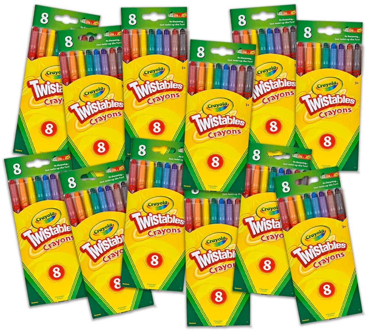 Twistables Crayon Classpack, 12 Bulk 8 Count Sets Crayola