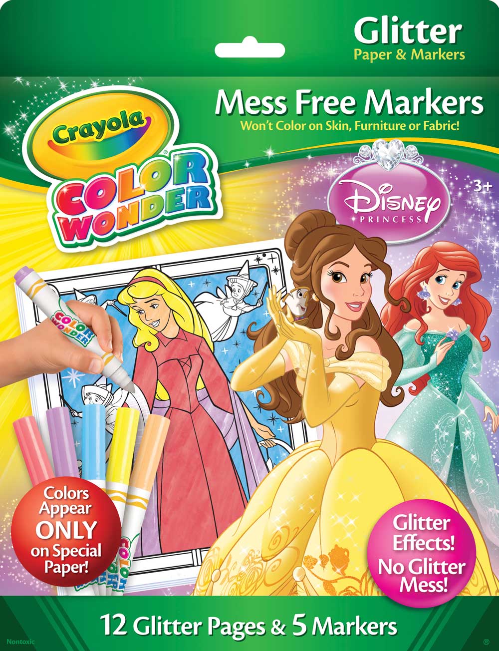 Download Color Wonder Glitter Paper & Markers - Princess | Crayola