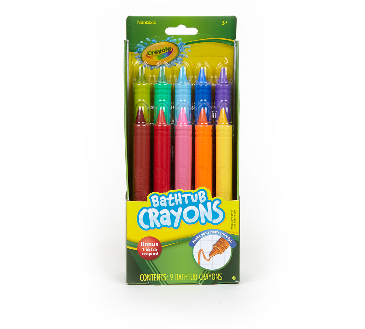 10 Colors Bath Tub Coloring Crayons with Sponge
