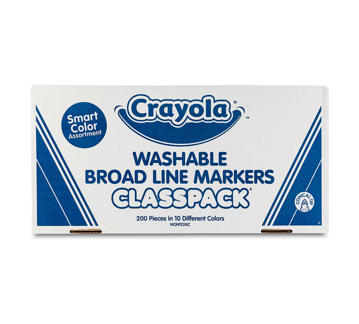 Crayola Ultra-Clean Washable Markers Classpack, Broad Line, 8 Colors, Pack  of 200