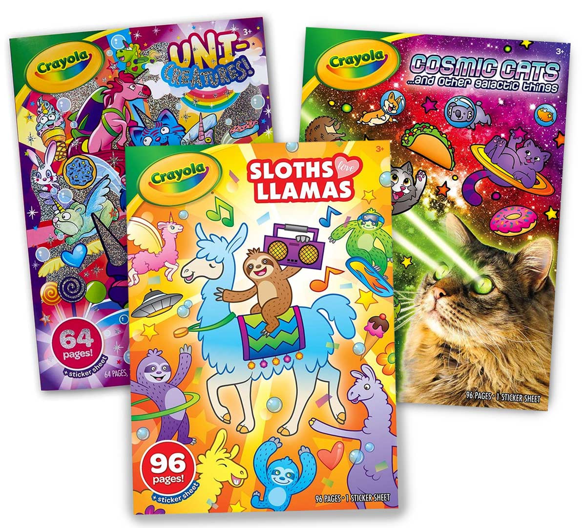 Download Cat Sloth Llama Unicorn Coloring Book Set Crayola Com Crayola