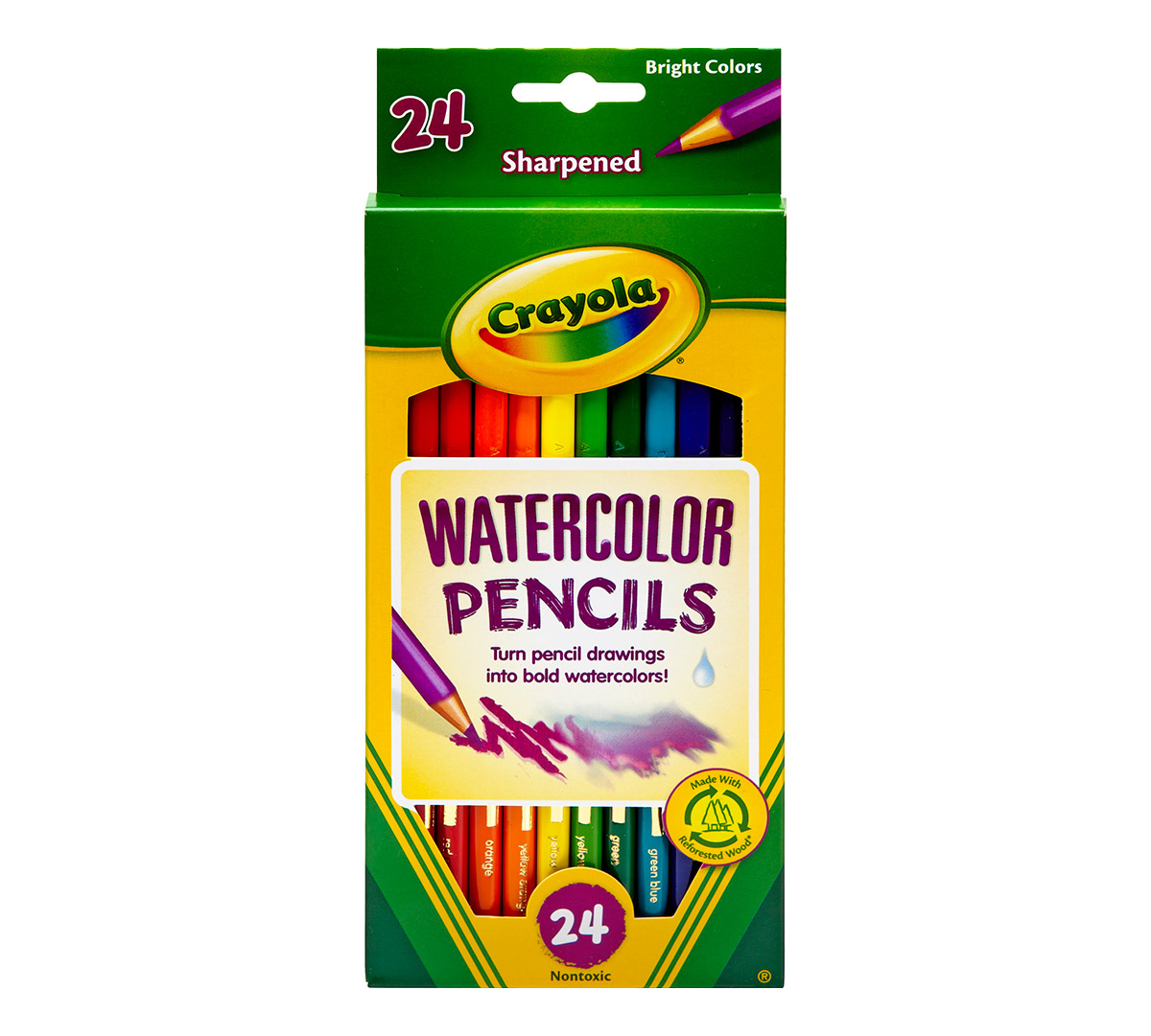 Colour Block Soft-Core Watercolor Pencil Set - 24pc