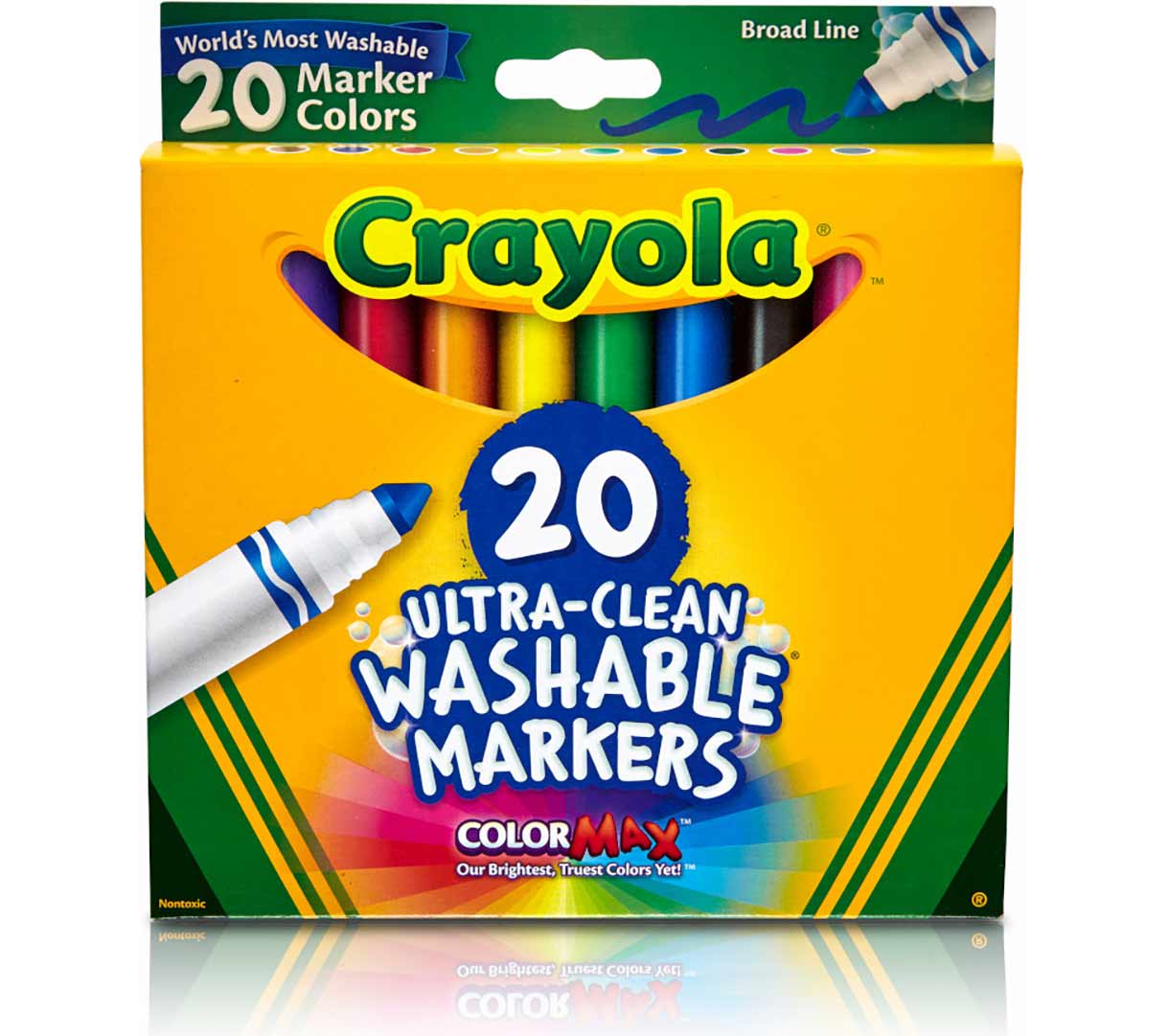 Ultra-Clean Broad Line Washable Markers - 20ct | Crayola