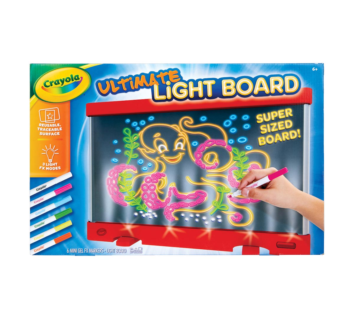 Disco Scribble - Light-Up Sound Activated Drawing Board - Red