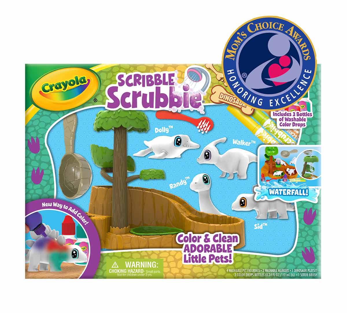 Crayola Washimals Pets - Dinosaur Waterfall Playset | Includes Washable  Marker Pens & Inks | Kids Colouring Craft Kit | Ideal for Kids Aged 3