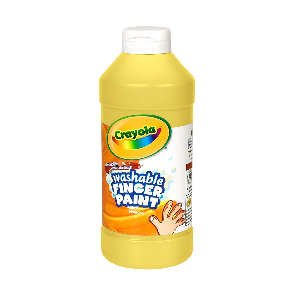 Download Washable Fingerpaint 16-oz. Yellow | Crayola