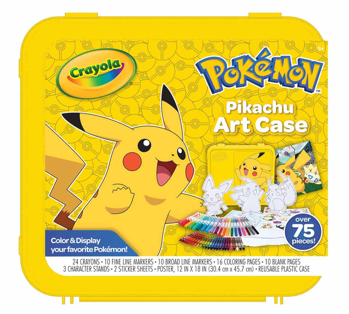 Pokémon Create & Color Art Case, Pikachu, Crayola.com