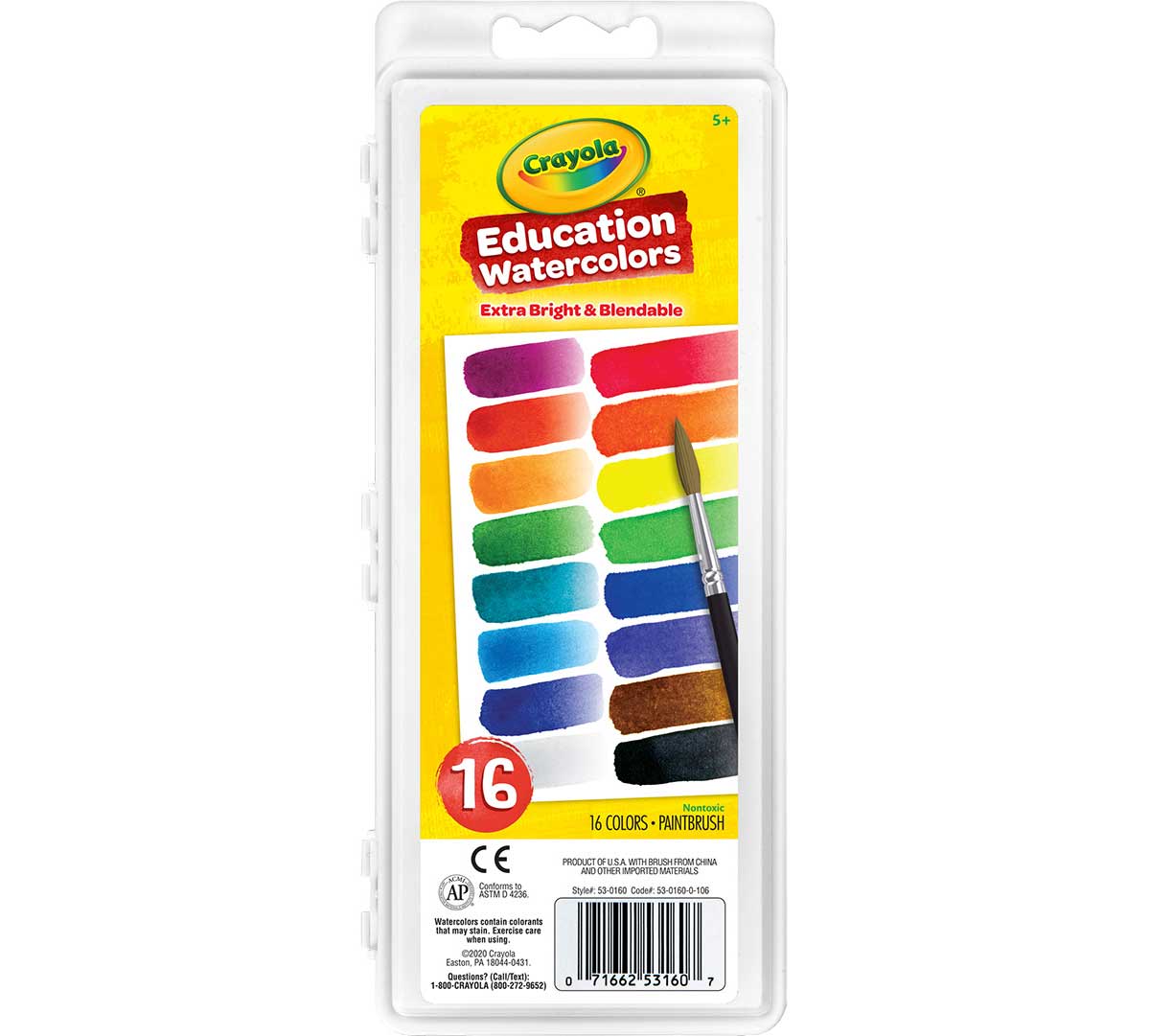 Watercolor Paints, 16 count Crayola