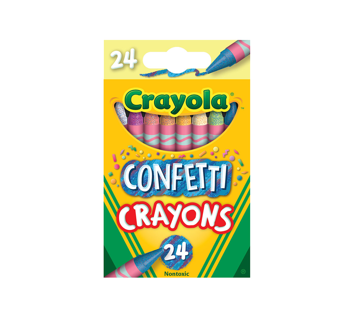 Crayola Confetti Crayons, Multi Color 24 Crayons Crayola.com Crayola 