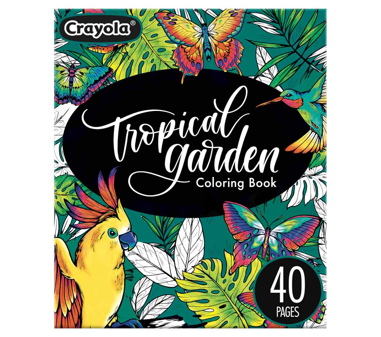 Crayola Tropical Garden Adult Coloring Book - 40 Pages | Crayola