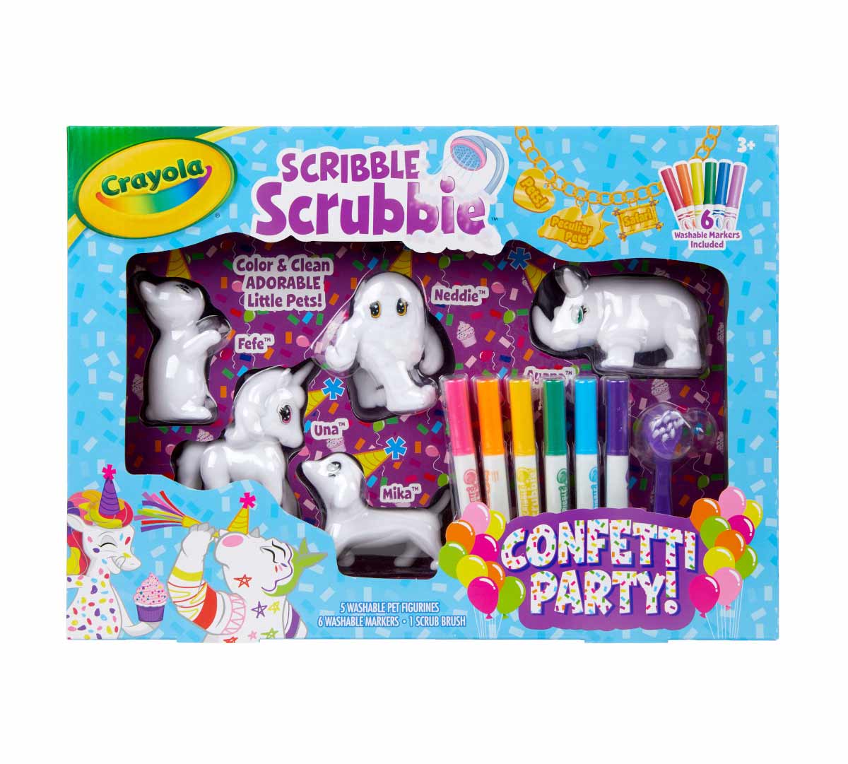 Crayola Scribble Scrubbie Peculiar Pets, Pet Care Toy, Includes Working Tub  & Washable Markers, Gifts for Kids, Ages 3+ 