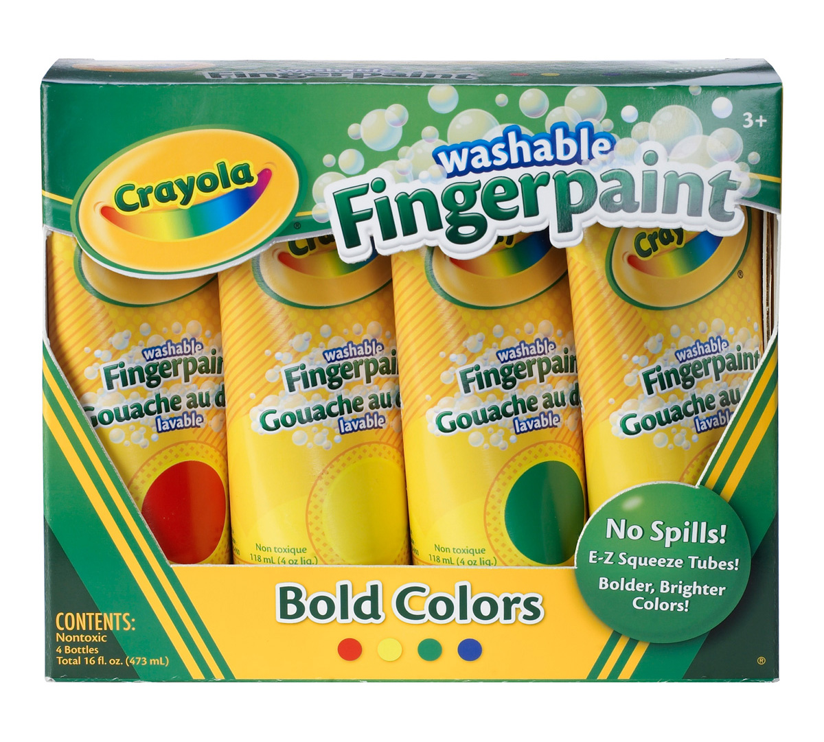 Download Washable Finger Paint, Bold Colors 4 ct. | Crayola