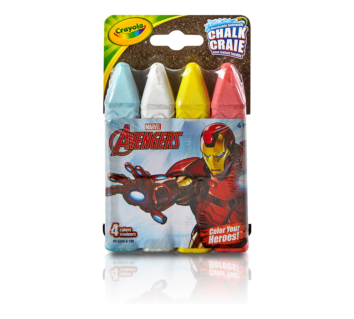 Download 4 ct. Iron Man Washable Sidewalk Chalk - Color Your Heroes! | Crayola