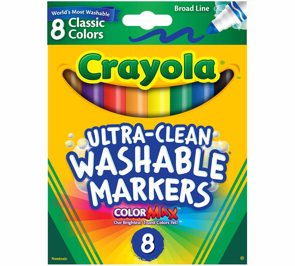 Ultra Clean Washable Markers Broad Line 8 Count Crayola Crayola