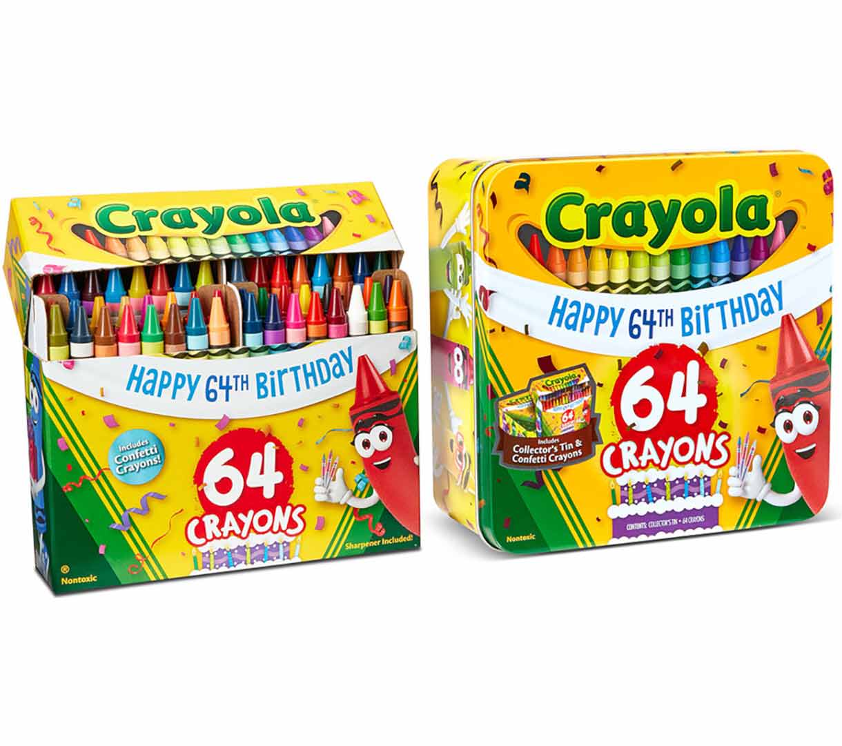 64 Count 64th Birthday Crayons in Collectible Tin, Crayola.com