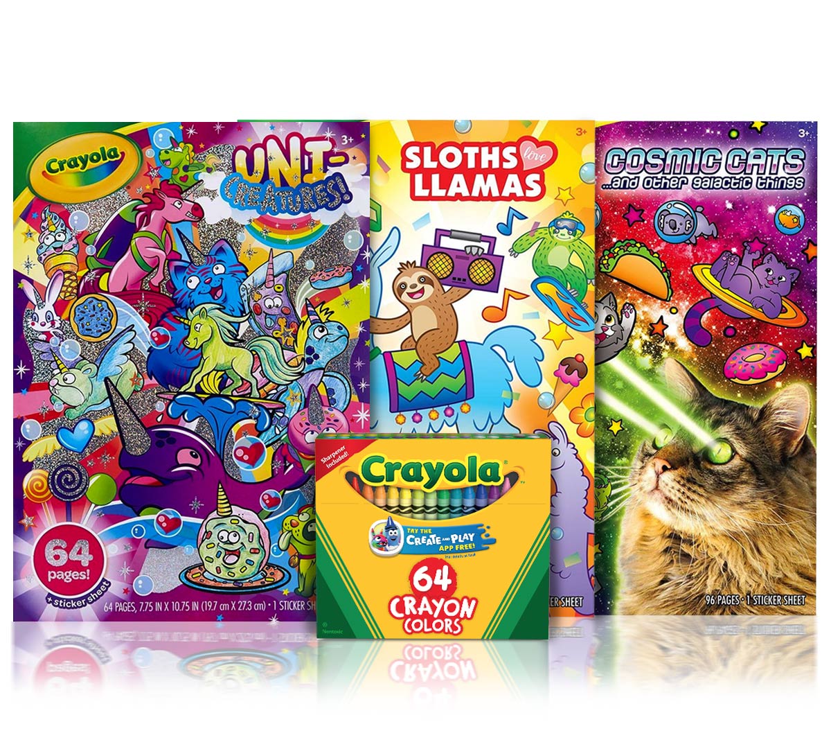 Children's Crafts Crafts Crayola Colouring Book with Reusable Stickers