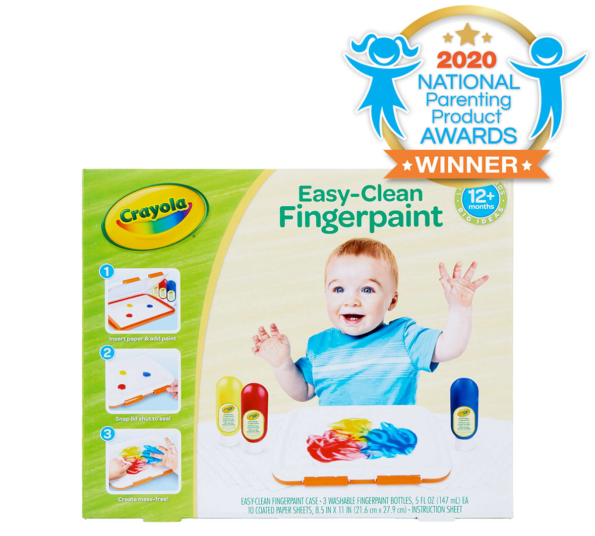  Crayola Washable Finger Paint Set, Toddler Paint Kit, 4 Tubes  of Paint, 10 Sheets of Paper, Gift : Toys & Games