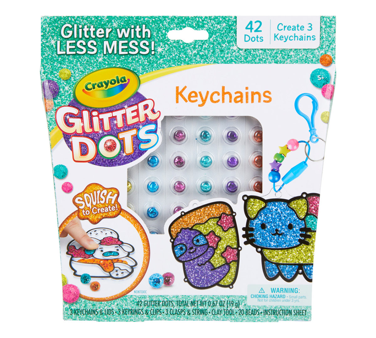 Glitter Dots DIY Keychains for Kids Crayola