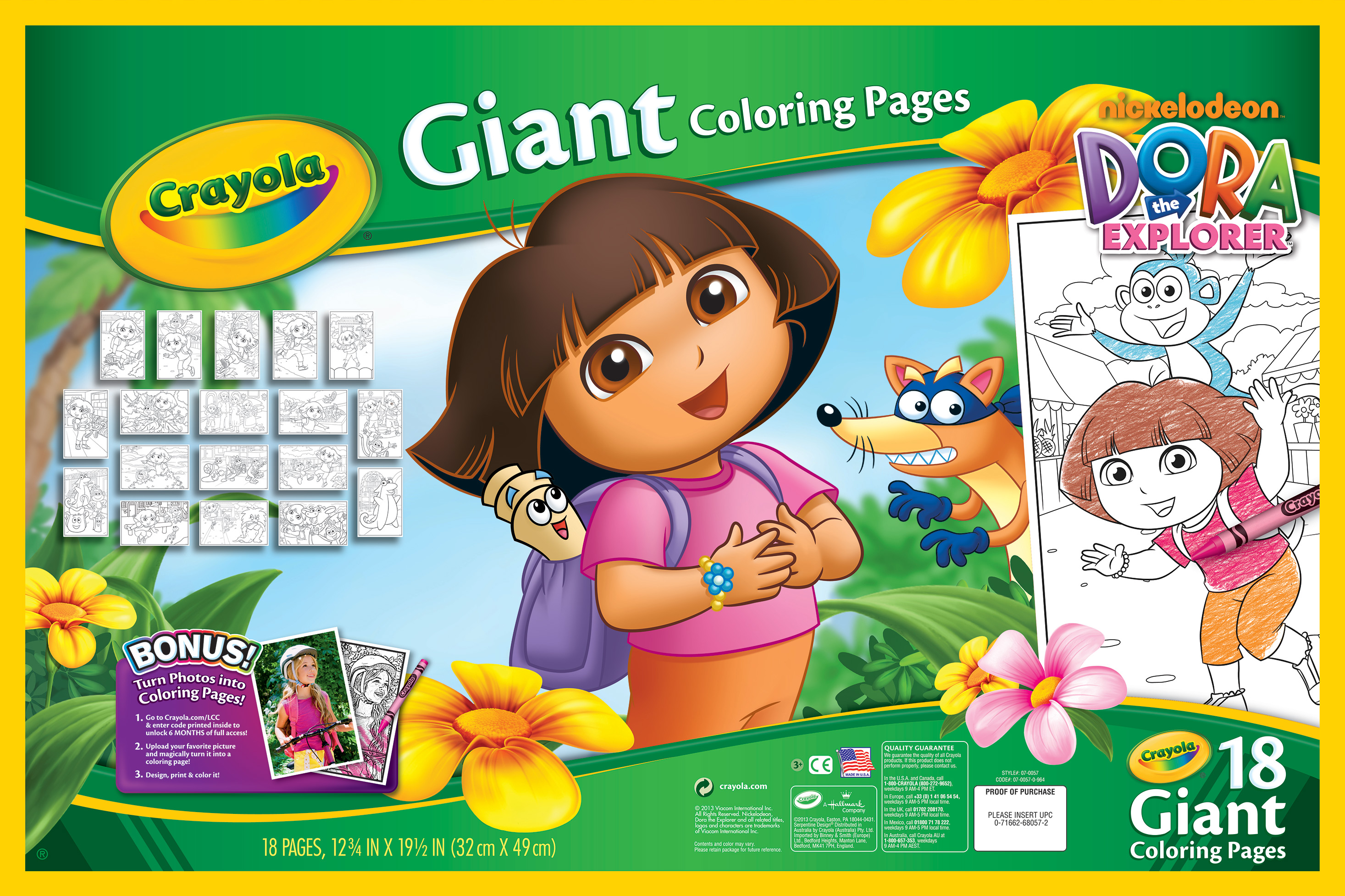 Giant Coloring Pages, Dora the Explorer | Crayola