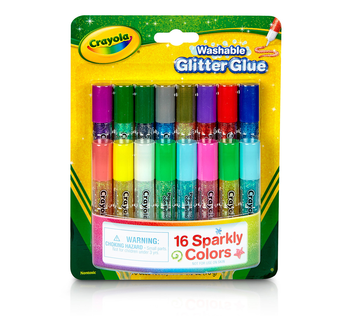 Crayola Washable Glitter Glue Pens .35oz-Bold 5/Pkg - 071662035228