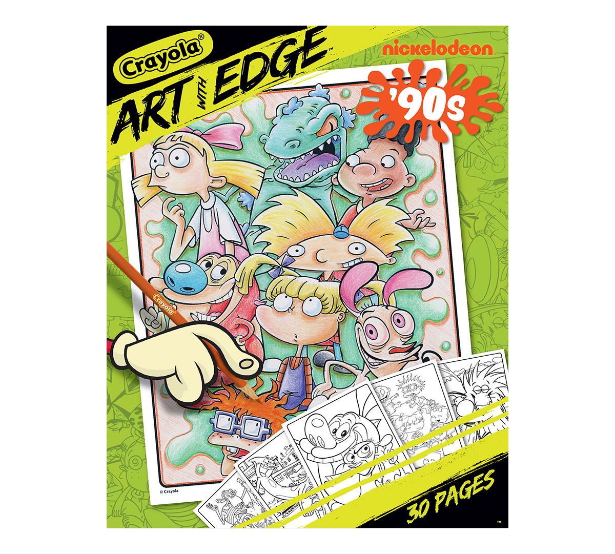 Crayola Art With Edge; Nickelodeon Classics; 20 pages; Art Activities;  Coloring For Everyone   Crayola