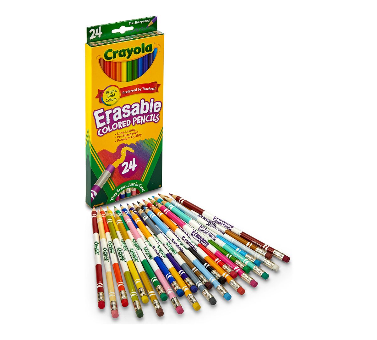 Crayola 071662044107 68-4410 Erasable Colored Pencils 10 Count 