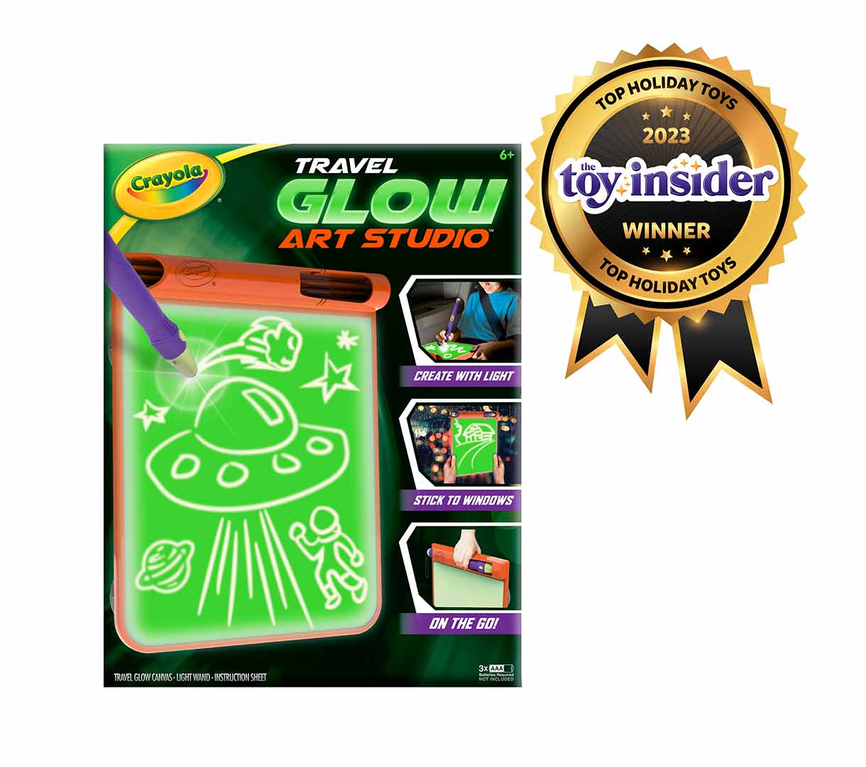Discovery Kids Neon Glow Drawing Easel with Color Markers and 5 Light Modes
