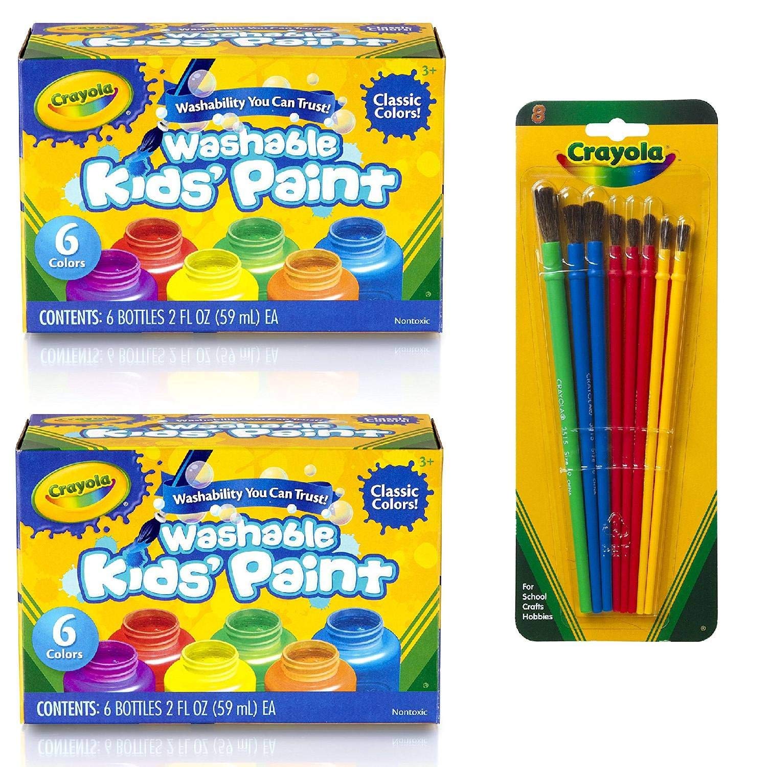 Washable Kid's Paint with Brush Set Crayola