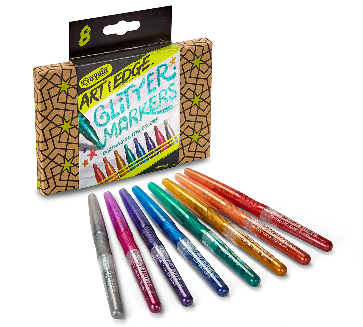 Crayola Art With Edge Glitter Markers 8 count Art Tools