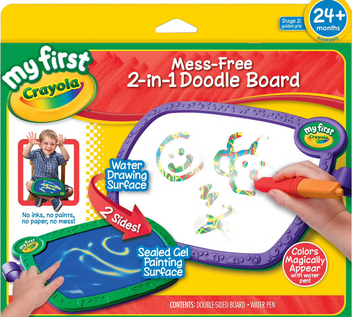 My First Crayola Mess-Free 2-in-1 Doodle Board | Crayola