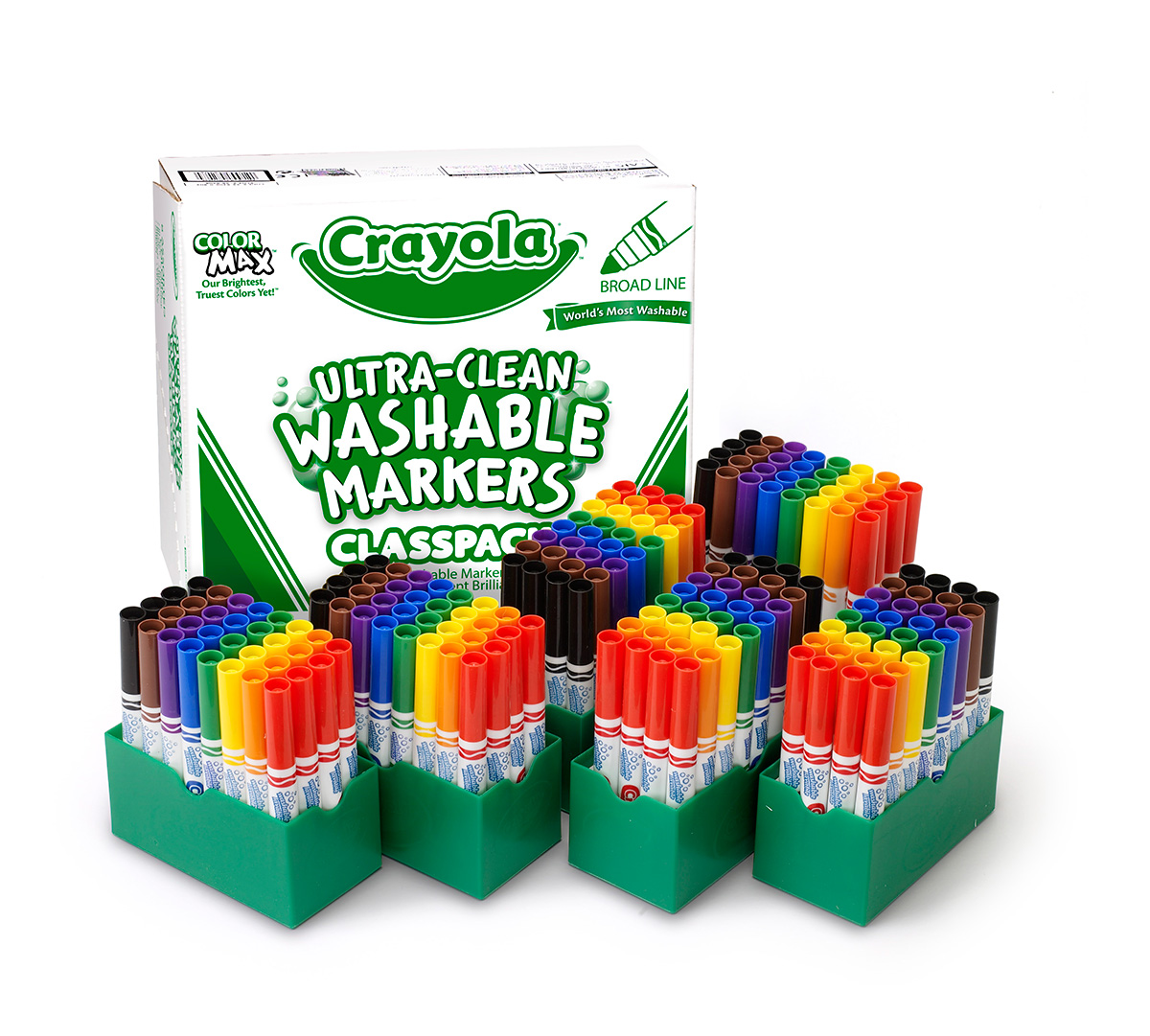  Crayola Ultra Clean Washable Markers Classpack (200 Count),  Bulk Markers for Classrooms, School Supplies for Kids, 10 Colors : Toys &  Games