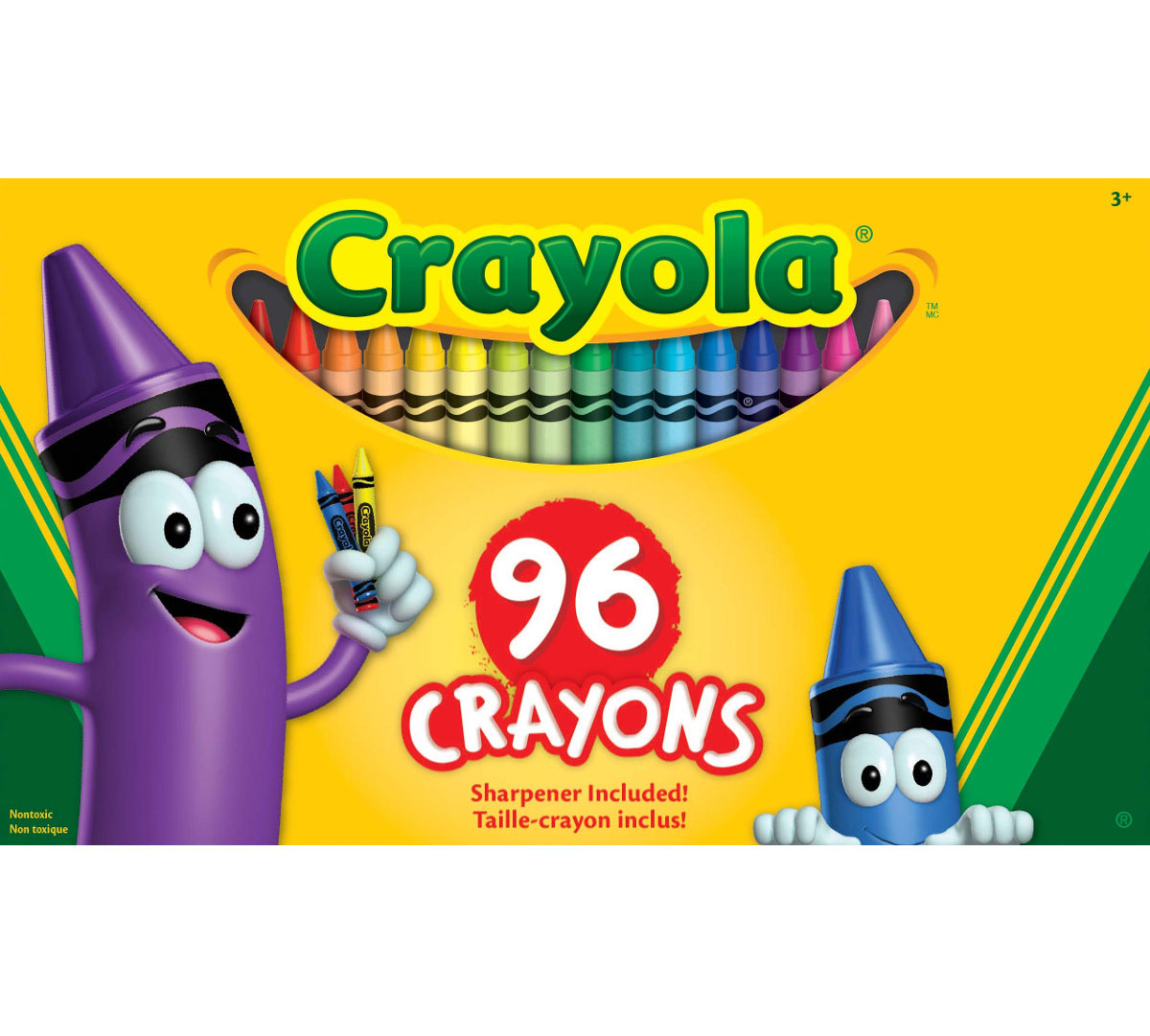 Bulk School Supplies Wholesale Lot Box of 96 Crayons 5 Color Pack 