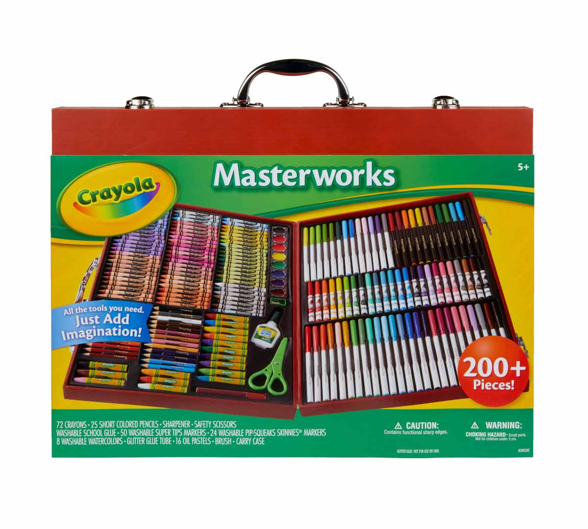 Crayola Masterworks Art Case (200+ Pcs), Art Set For Kids, Markers, Paints,  Colored Pencils, & Crayons, Holiday Gift for Kids, Toys, 4+