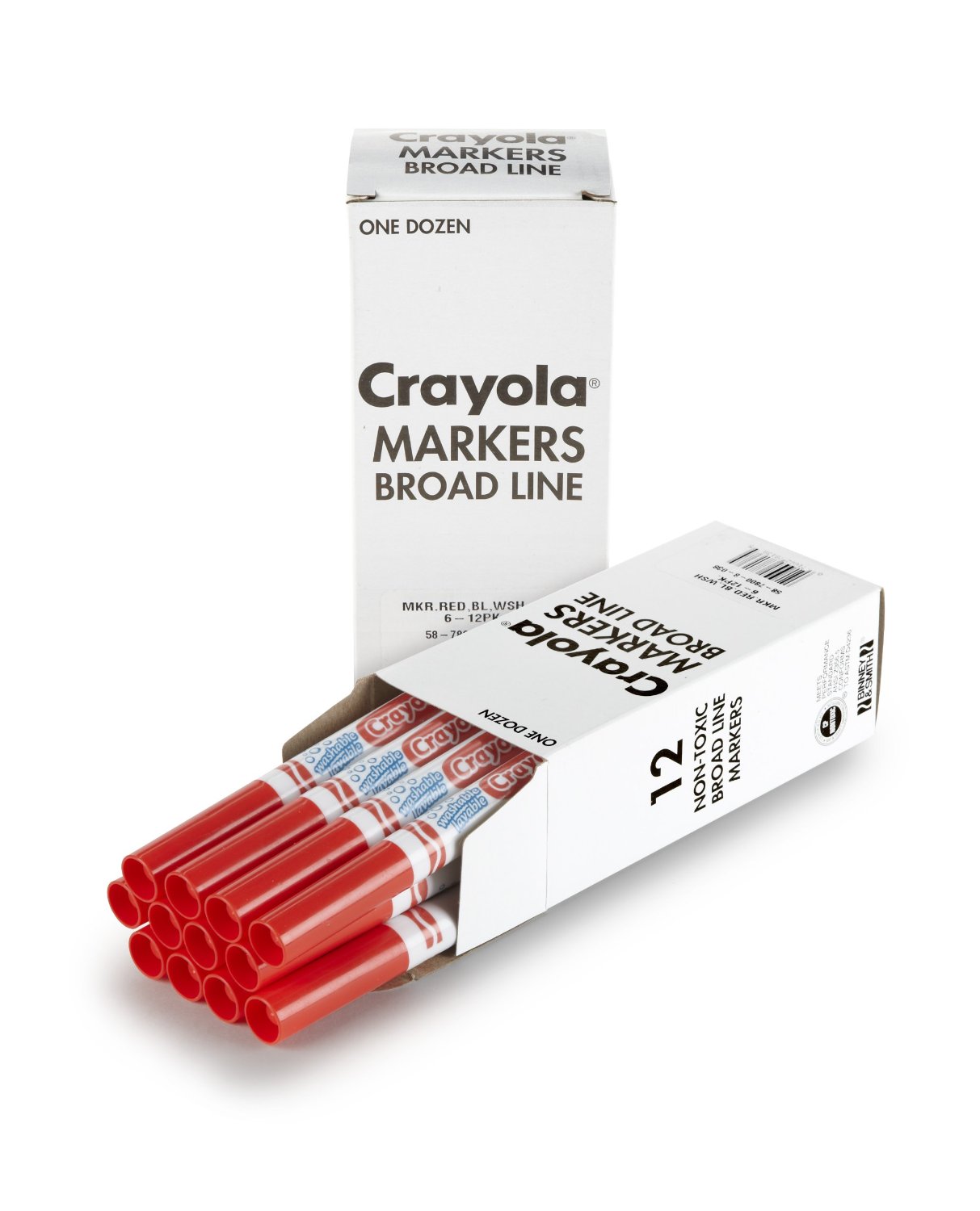 Crayola 12 Count Washable Bulk Markers Red 