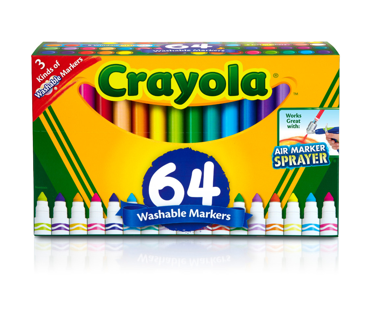 Broad Line Markers, 64 Count Variety Crayola