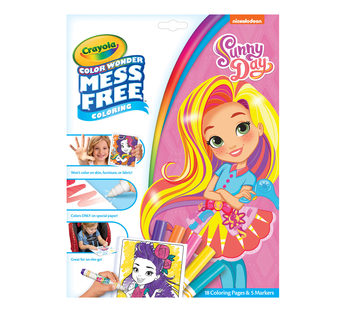 Color Wonder Mess Free Sunny Day Coloring Pages & Markers | Crayola.com