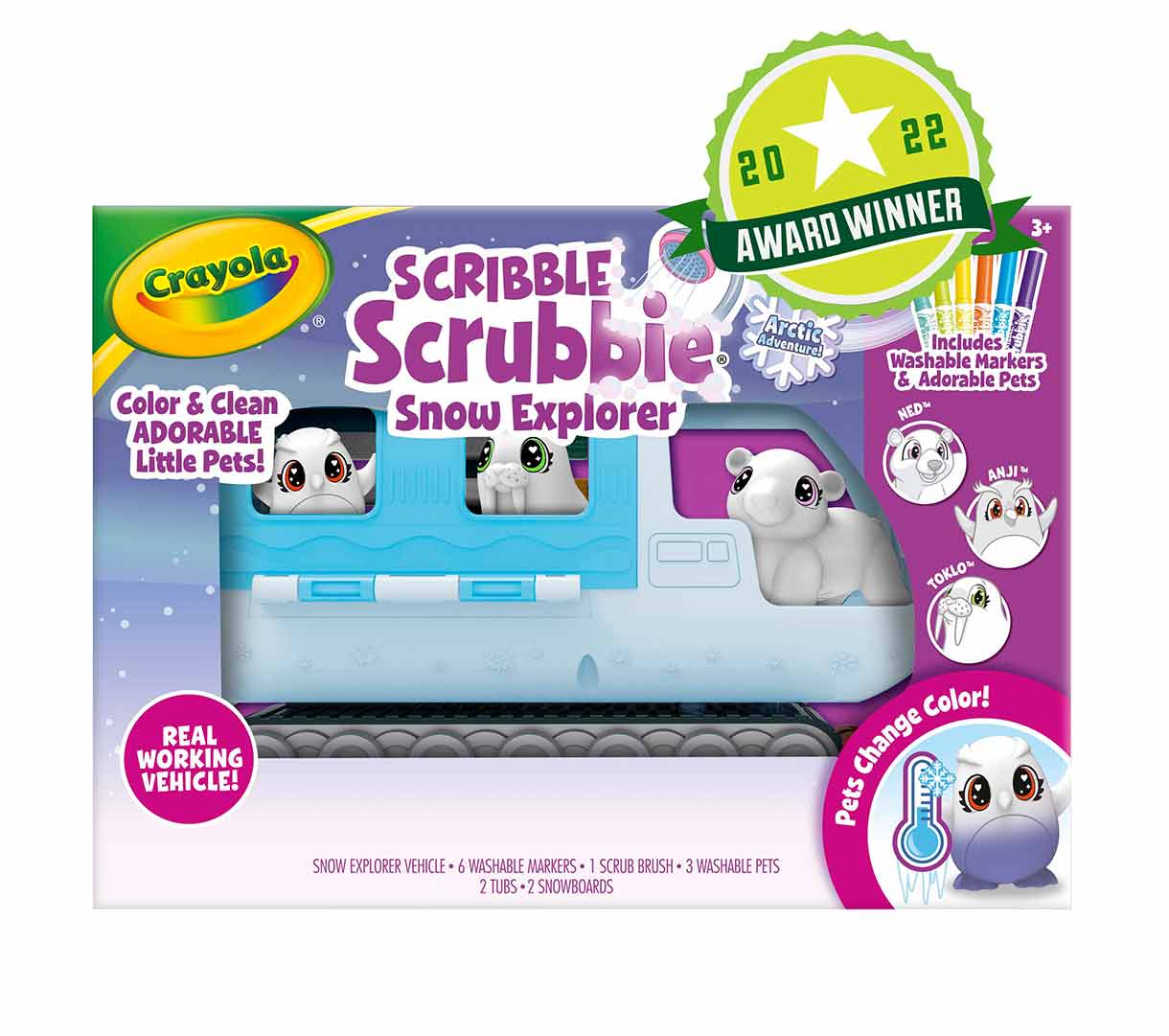 Crayola Scribble Scrubbie Pets Marker Set, 24 Washable Markers for Kids, Gifts for Boys & Girls [ Exclusive]
