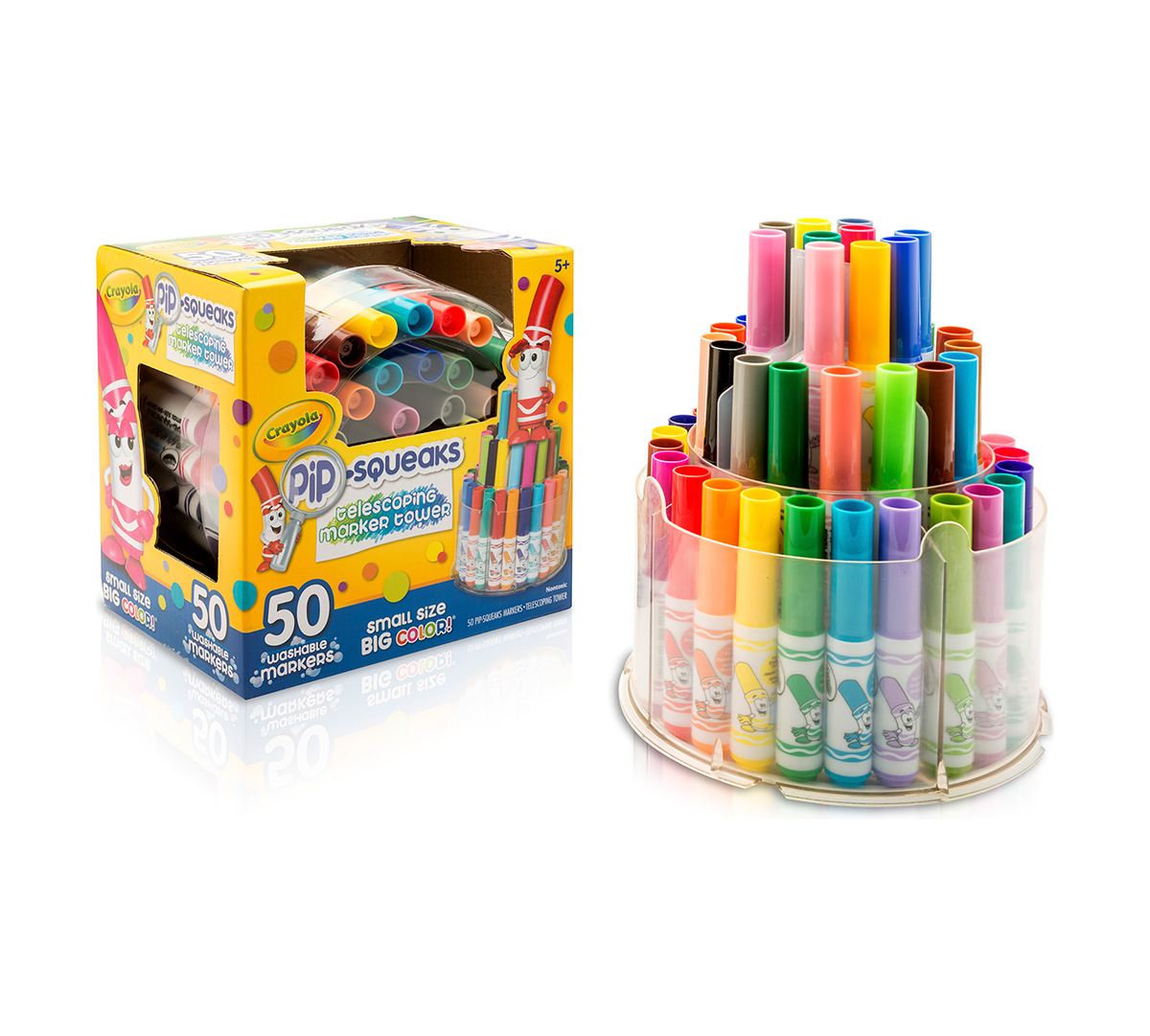 Crayola Window Markers Coloring Set with Storage Case, Beginner
