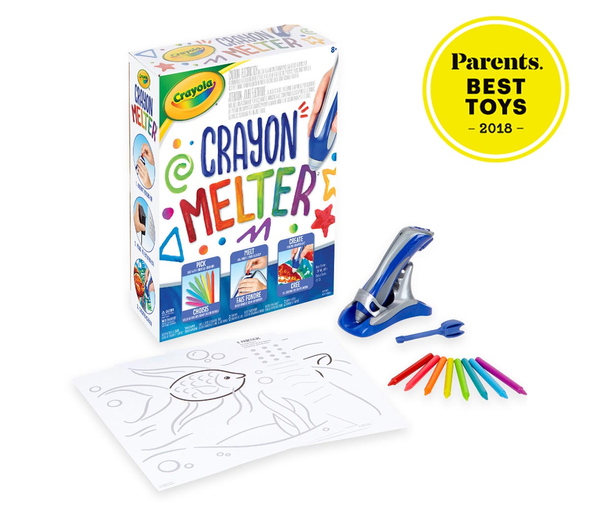 Download Crayola Crayon Melter, Create Art With Melted Crayons, 1 Crayon Melter, 8 Crayons, 3 Sheets ...
