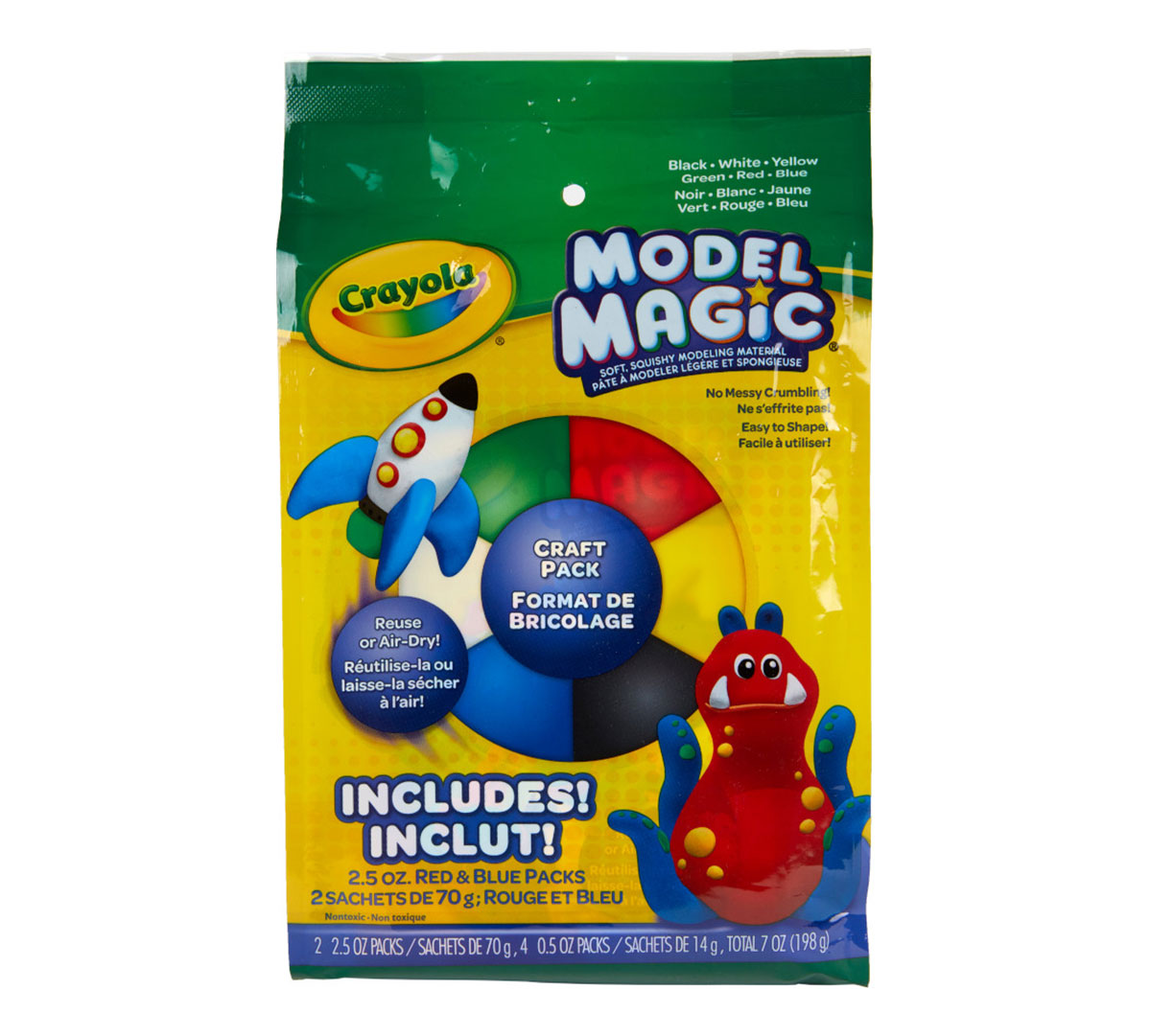 Crayola Model Magic Deluxe Craft Pack, Assorted Colors - 14 count, 7 oz box