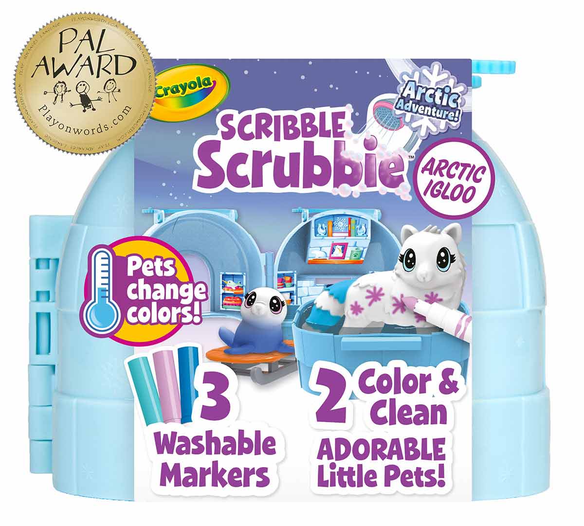 Crayola Scribble Scrubbie Pets Marker Set, 24 Washable Markers