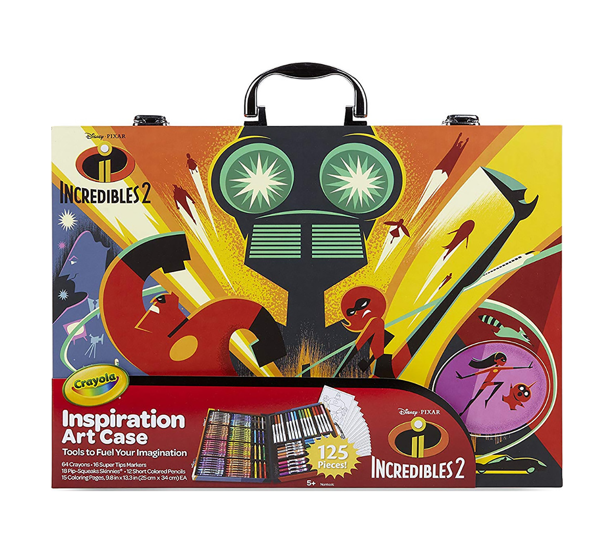 Download Crayola, Incredibles 2, Inspiration Art Case, Over 90 Pieces: 34 Washable Markers, 64 Crayons ...