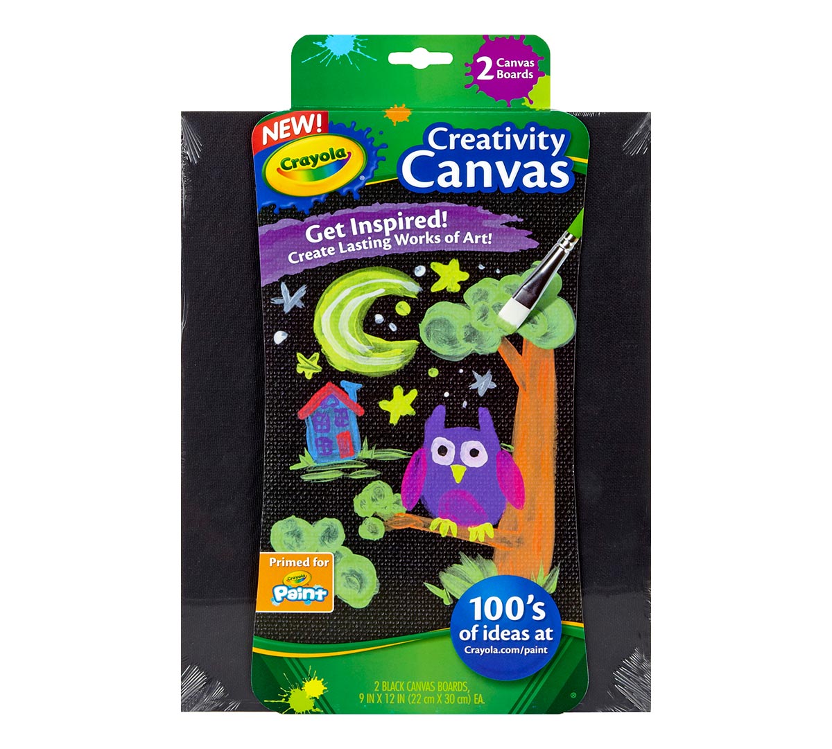 Black Canvas For Painting Set Of 2 Crayola Com Crayola