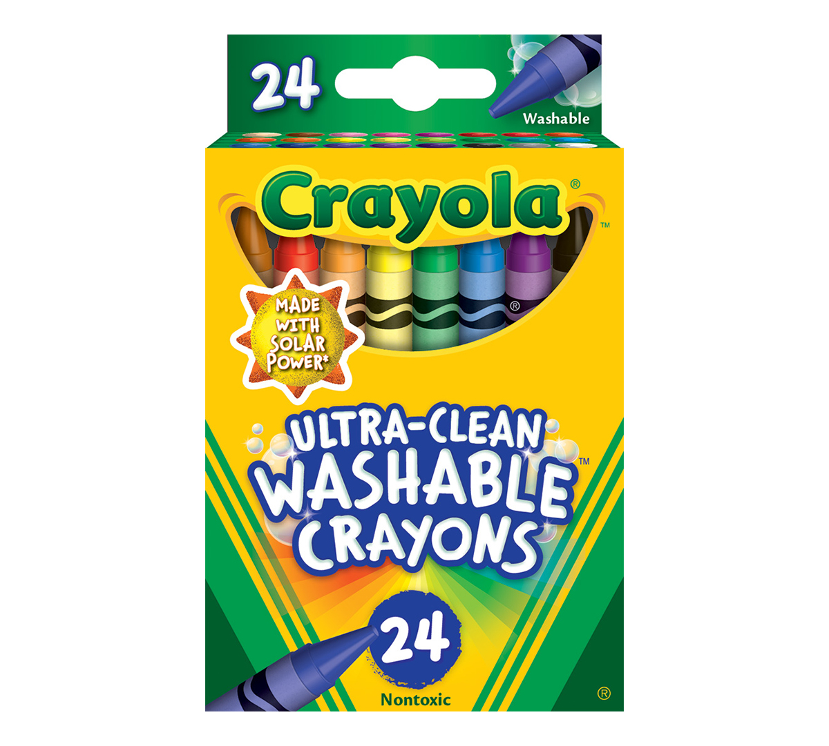 3 Pack Crayola Washable Crayons-24/Pkg 52-6924 - GettyCrafts