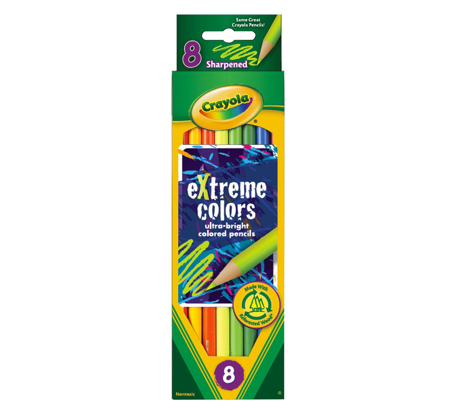 Download Neon Colored Pencils, 8ct Coloring Set | Crayola.com | Crayola