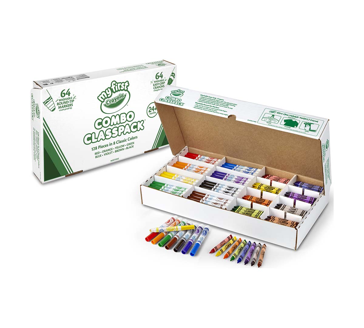 Download Crayola, My First Crayola 128 count Crayons & Marker Combo Classpack, Early Childhood | Crayola