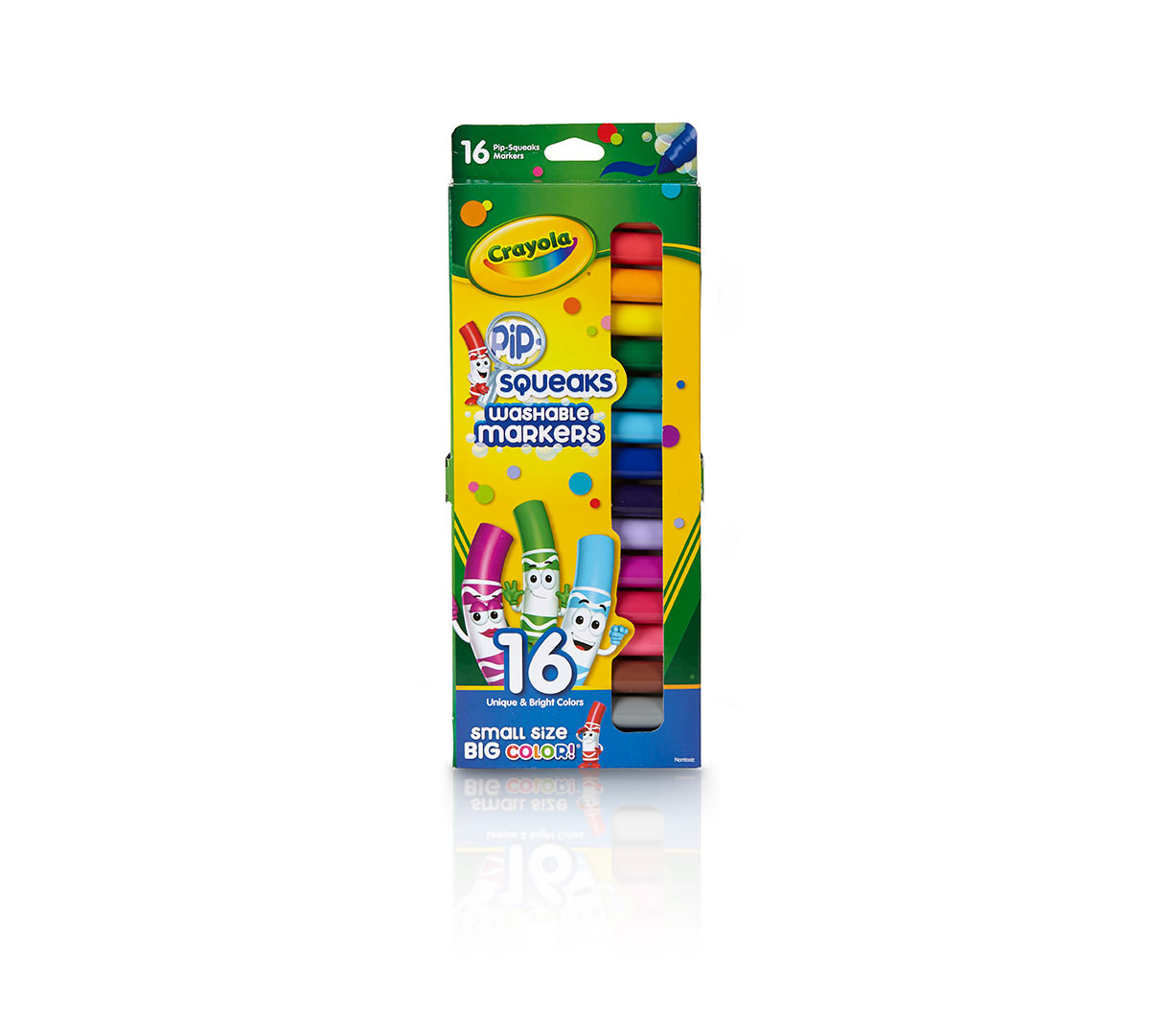 Crayola Pip-Squeaks Washable Skinnies Set, 16-Colors